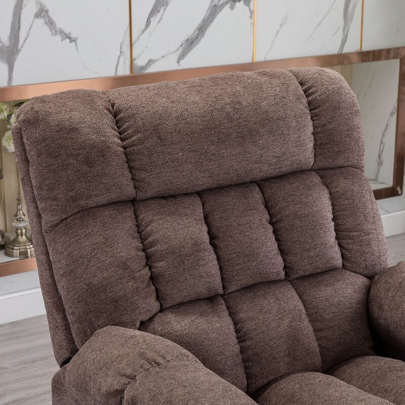 Electric lift assist recliner chair in lifting position, helping seniors stand up safely Electric lift assist recliner chair in lifting position, helping seniors stand up safely
