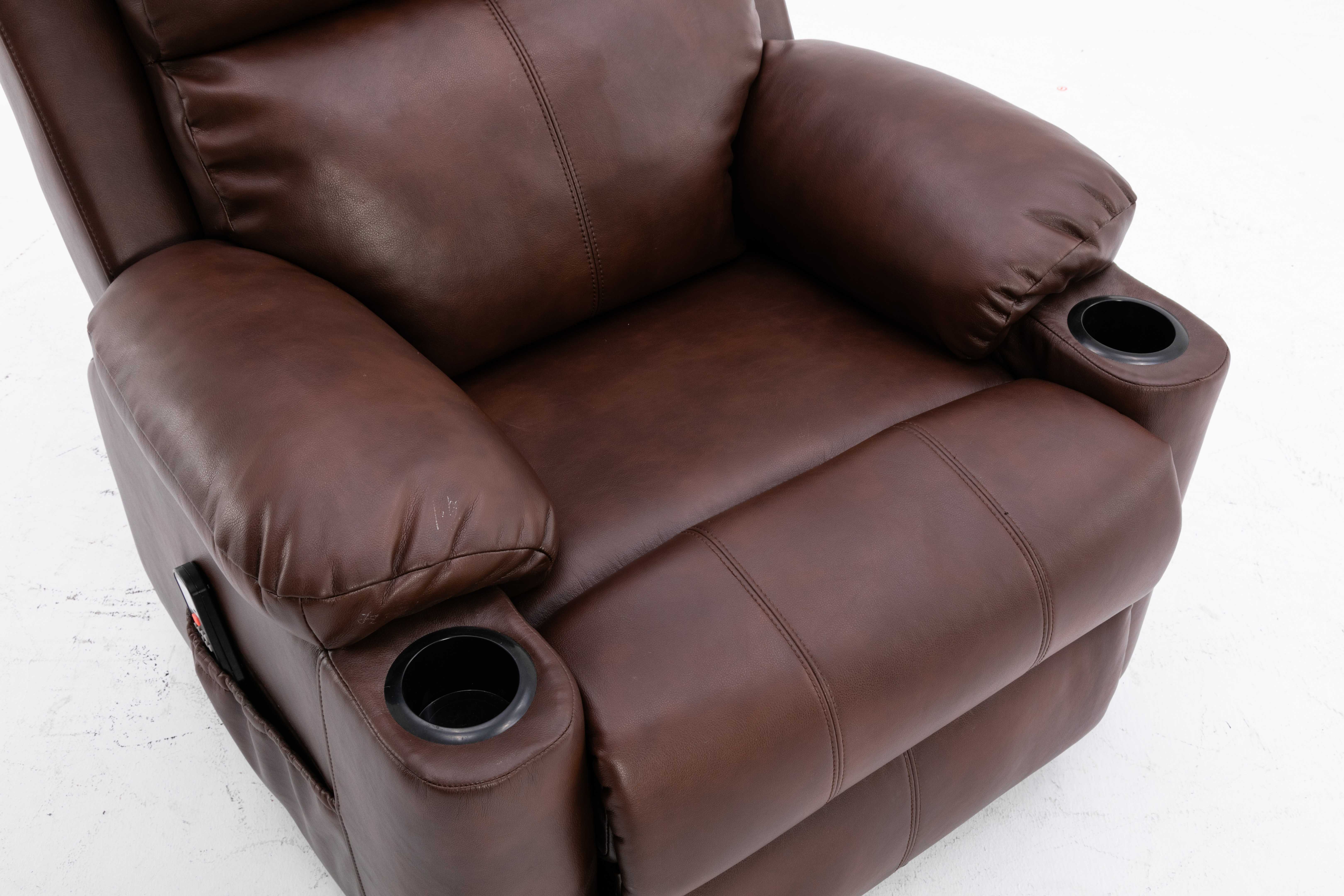 brown power lift recliner with dual cup holders and remote pocket brown power lift recliner with dual cup holders and remote pocket