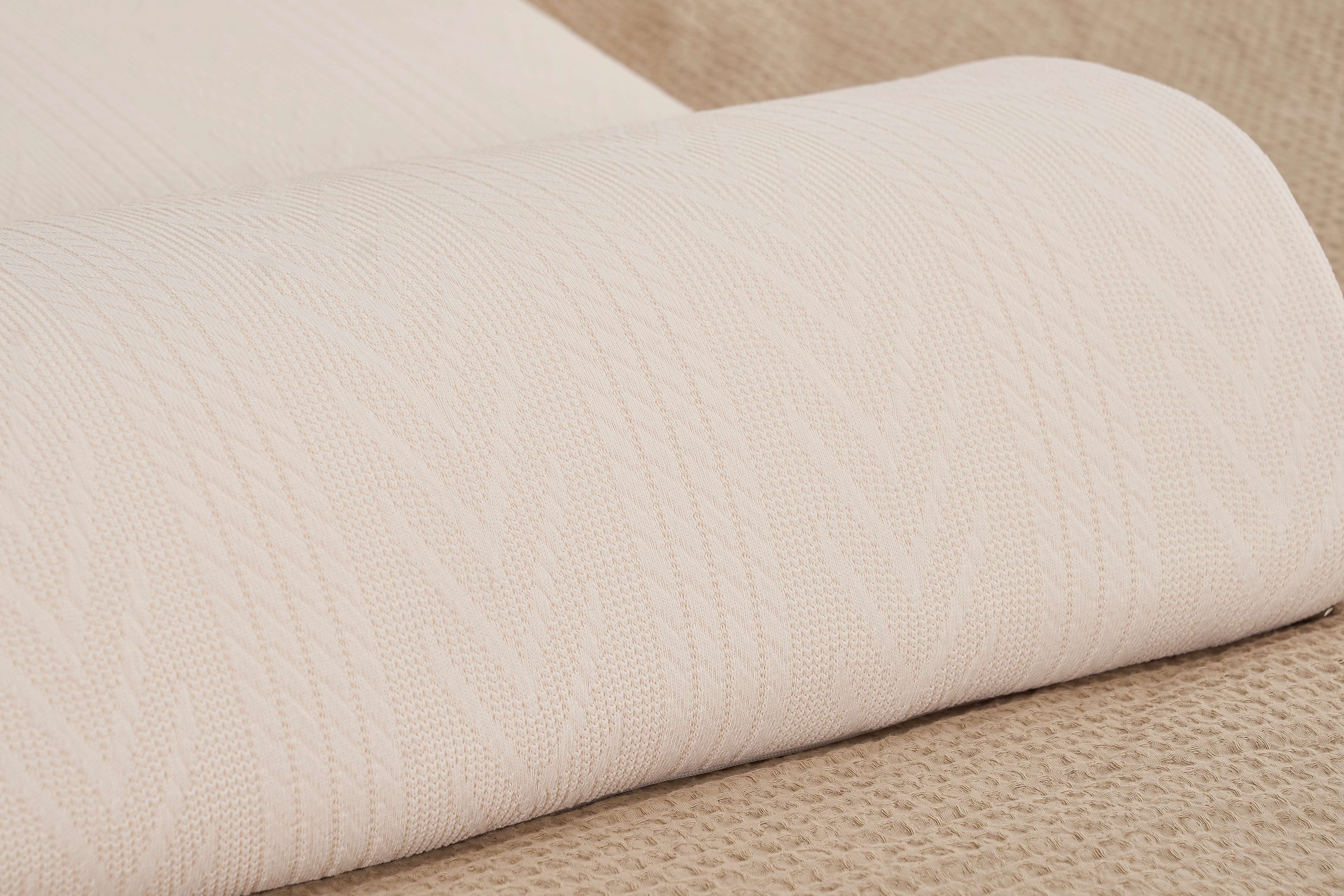 3-piece modular adjustable bed wedge pillow set with leg rest, cream color on bed 3-piece modular adjustable bed wedge pillow set with leg rest, cream color on bed